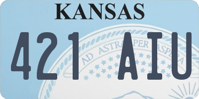 KS license plate 421AIU