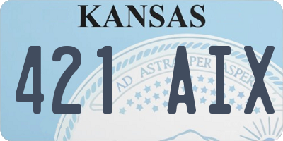 KS license plate 421AIX