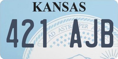 KS license plate 421AJB