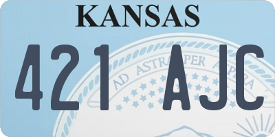 KS license plate 421AJC