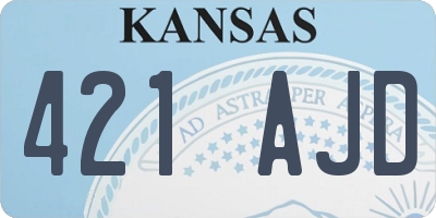 KS license plate 421AJD