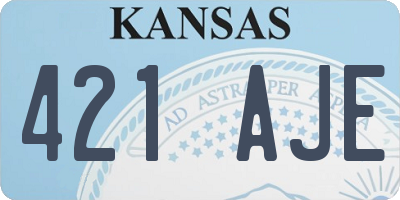 KS license plate 421AJE