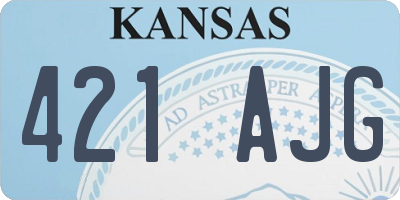 KS license plate 421AJG