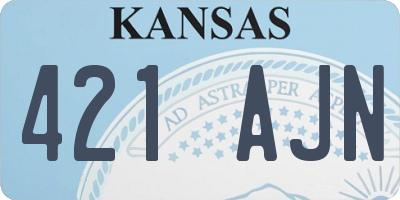 KS license plate 421AJN