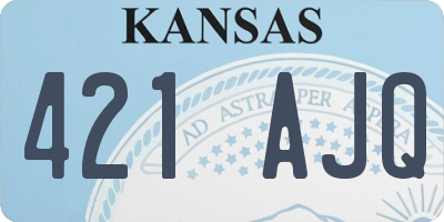 KS license plate 421AJQ