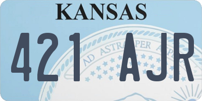KS license plate 421AJR