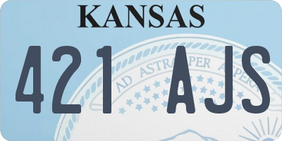 KS license plate 421AJS