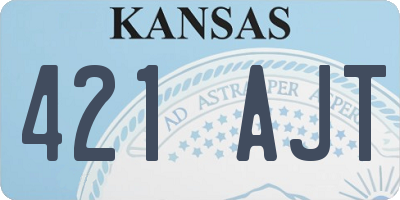 KS license plate 421AJT
