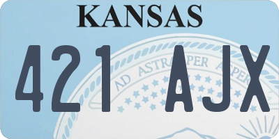 KS license plate 421AJX