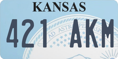 KS license plate 421AKM
