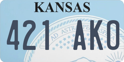 KS license plate 421AKO