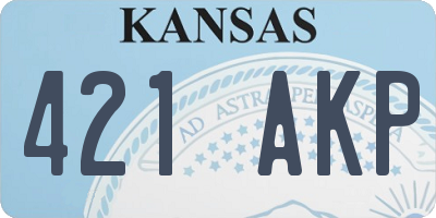 KS license plate 421AKP