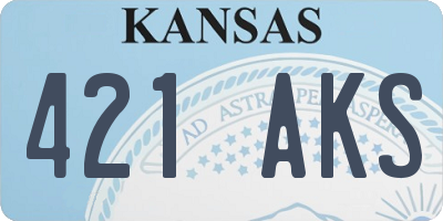KS license plate 421AKS