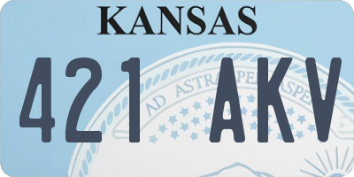 KS license plate 421AKV