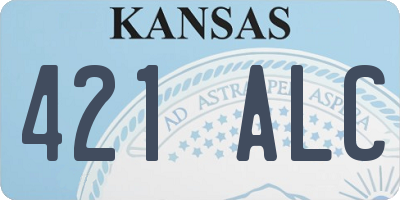 KS license plate 421ALC