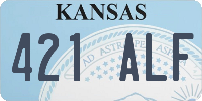 KS license plate 421ALF