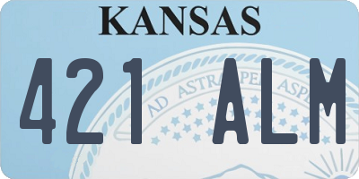KS license plate 421ALM