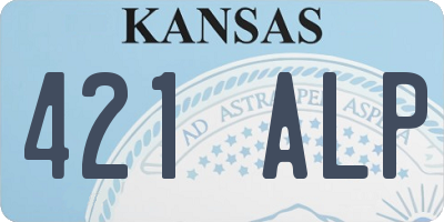 KS license plate 421ALP