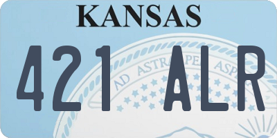 KS license plate 421ALR