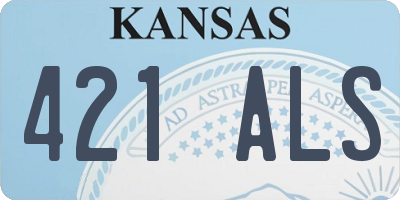 KS license plate 421ALS