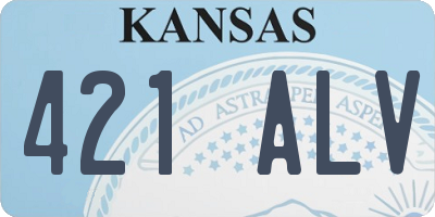 KS license plate 421ALV