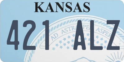 KS license plate 421ALZ
