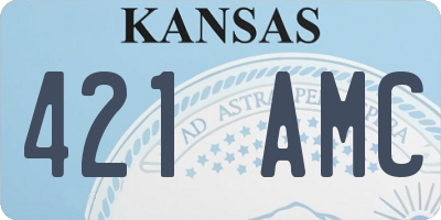 KS license plate 421AMC