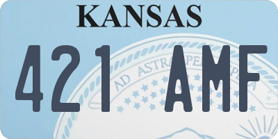 KS license plate 421AMF