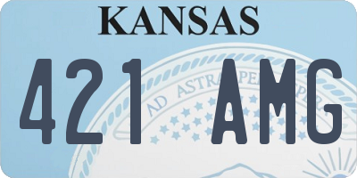 KS license plate 421AMG