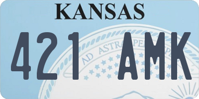 KS license plate 421AMK
