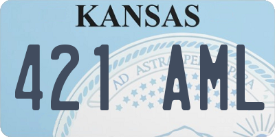 KS license plate 421AML