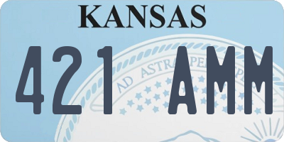 KS license plate 421AMM