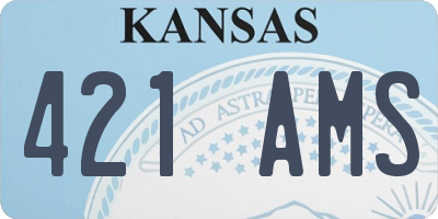 KS license plate 421AMS