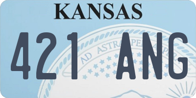 KS license plate 421ANG