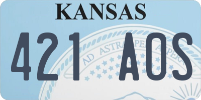 KS license plate 421AOS