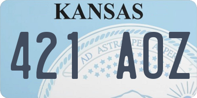 KS license plate 421AOZ