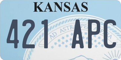 KS license plate 421APC