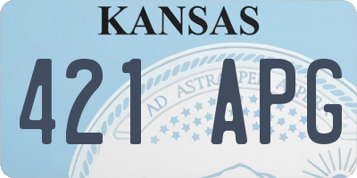KS license plate 421APG