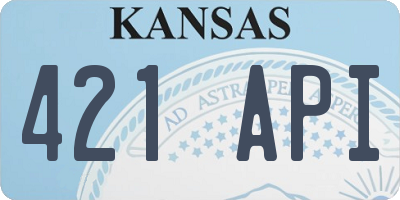 KS license plate 421API