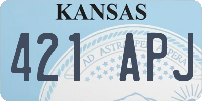 KS license plate 421APJ