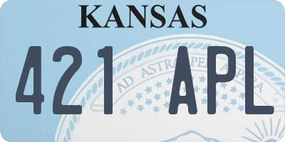 KS license plate 421APL