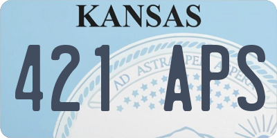 KS license plate 421APS
