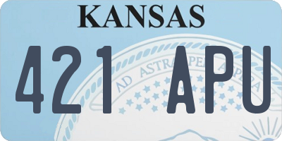 KS license plate 421APU