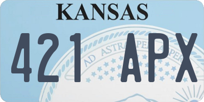 KS license plate 421APX
