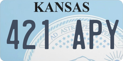 KS license plate 421APY