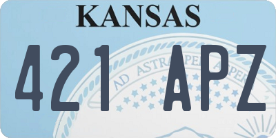 KS license plate 421APZ