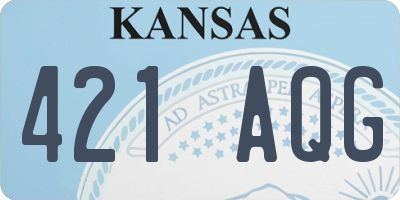 KS license plate 421AQG