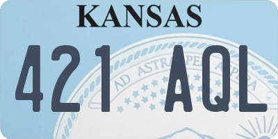 KS license plate 421AQL