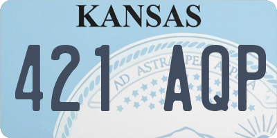 KS license plate 421AQP