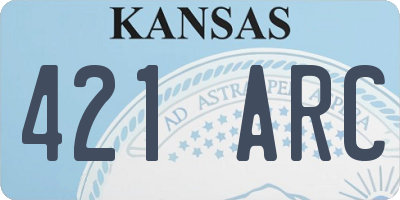 KS license plate 421ARC